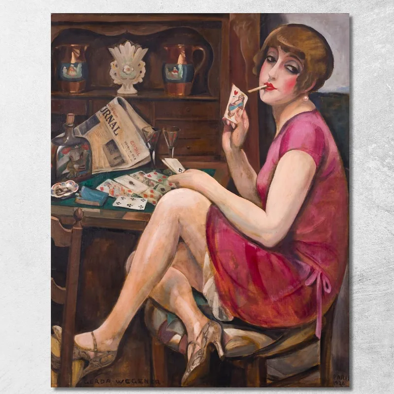 Regina Di Cuori Ritratto Di Lili Gerda Wegener quadro stampa su tela