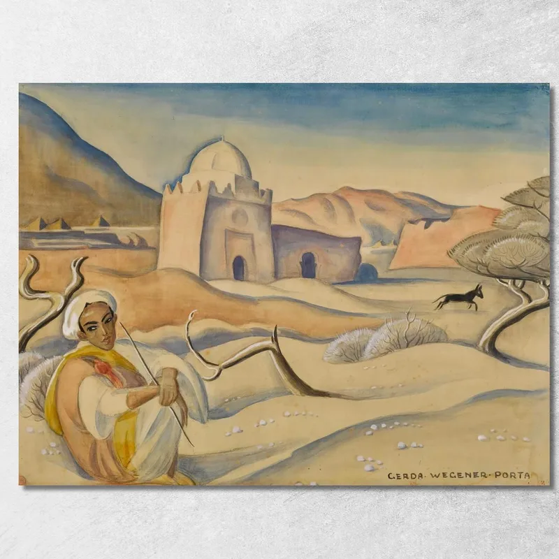 Pastore Nelle Montagne Dell'Atlante Gerda Wegener quadro stampa su tela