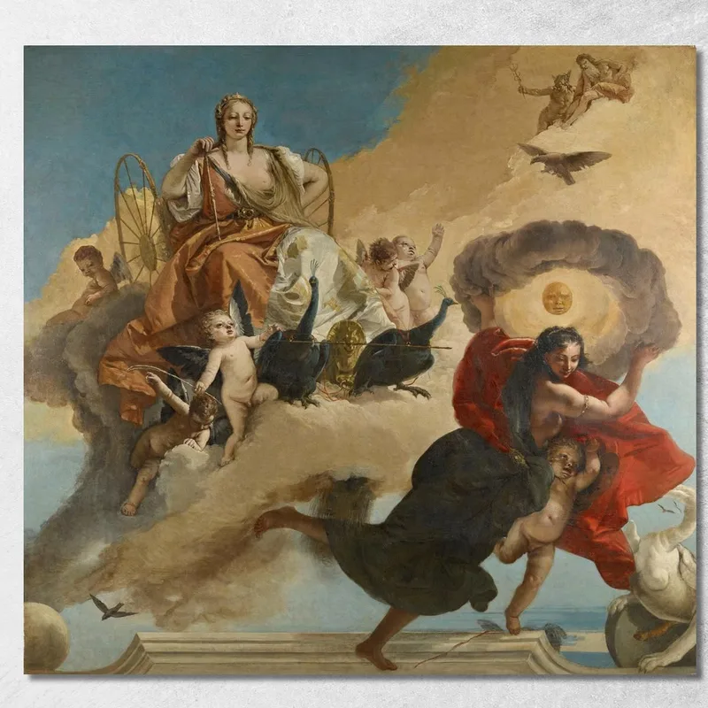 Juno Und Luna Giovanni Battista Tiepolo drucken auf leinwand
