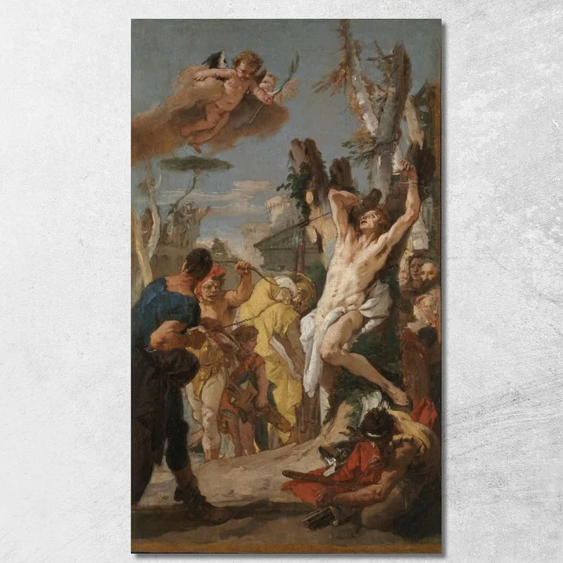 Studio Per Il Martirio Di San Sebastiano Giovanni Battista Tiepolo quadro stampa su tela
