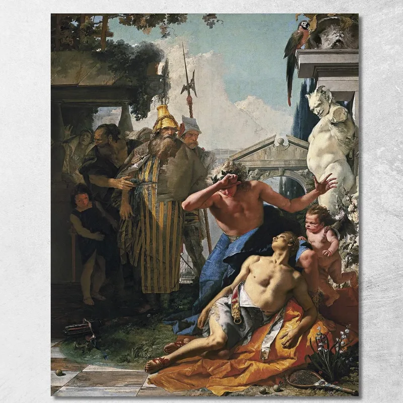 La Morte Di Giacinto Giovanni Battista Tiepolo quadro stampa su tela