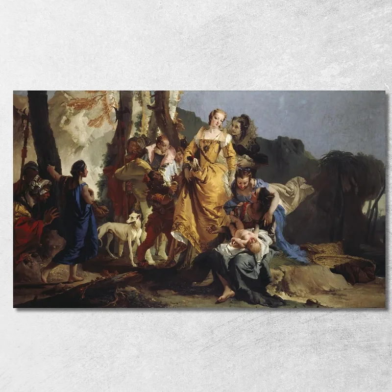 Il Ritrovamento Di Mosè Giovanni Battista Tiepolo quadro stampa su tela