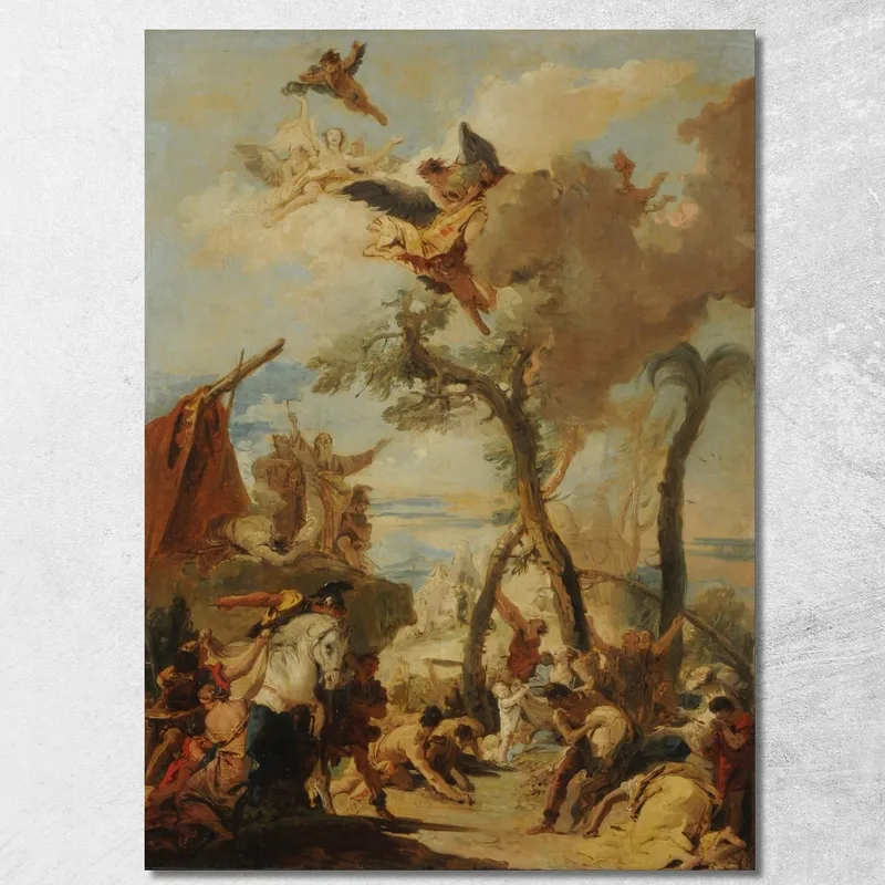 Gli Ebrei Raccolgono La Manna Nel Deserto Giovanni Battista Tiepolo quadro stampa su tela