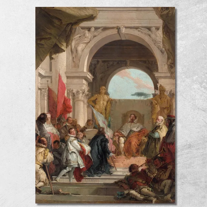 L'Investitura Del Vescovo Aroldo A Duca Di Franconia Giovanni Battista Tiepolo quadro stampa su tela