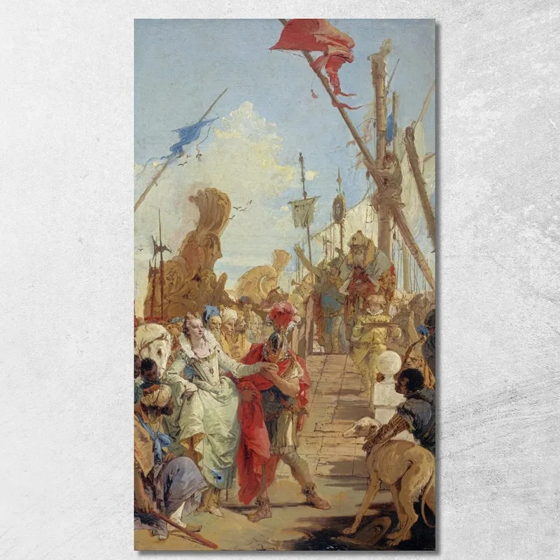 L'Incontro Di Antonio E Cleopatra Giovanni Battista Tiepolo quadro stampa su tela