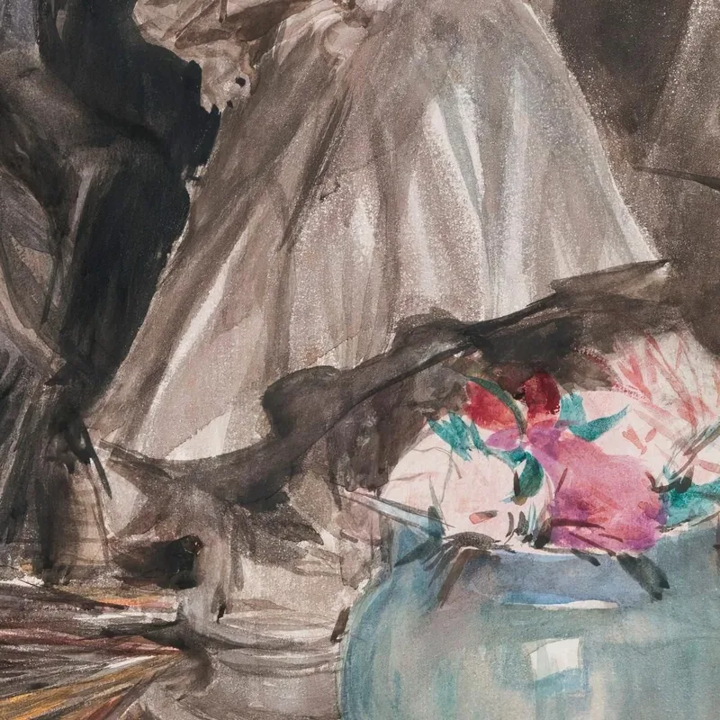 Un Rincón Del Estudio Del Artista Con Un Busto De Leopoldo De Medici Giovanni Boldini