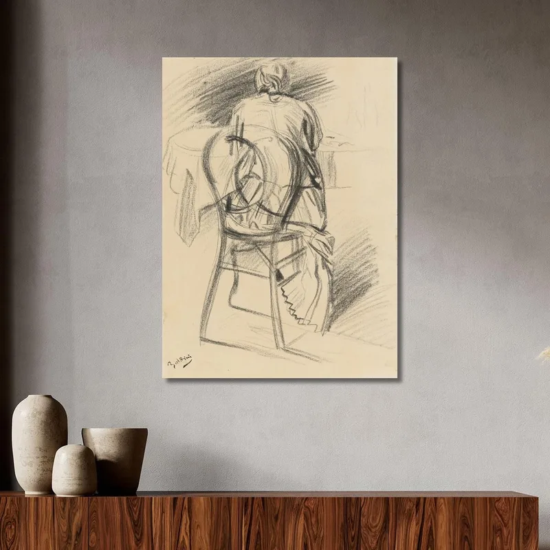 A Woman Seated Seen From Behind Giovanni Boldini