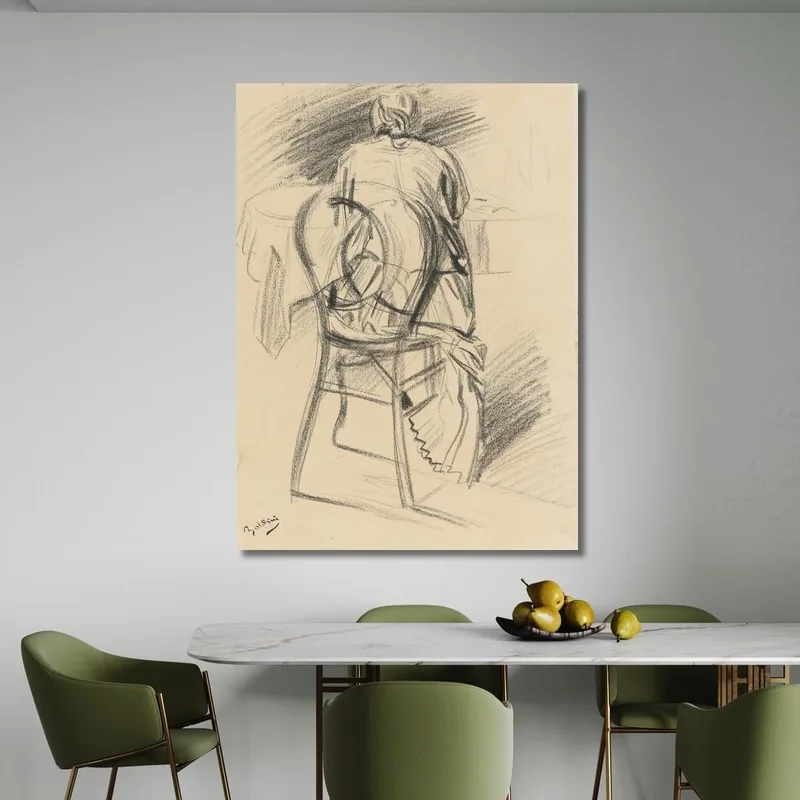 A Woman Seated Seen From Behind Giovanni Boldini