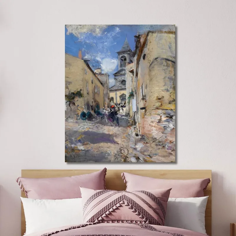 Chiesa Di Paese L'Uscita Dalla Messa Giovanni Boldini