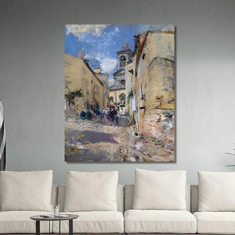 Chiesa Di Paese L'Uscita Dalla Messa Giovanni Boldini