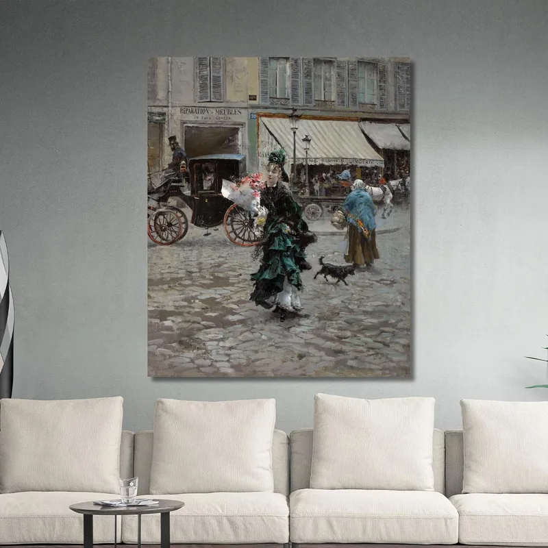 Überqueren Der Straße Giovanni Boldini