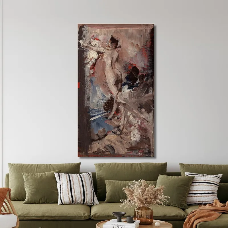 Etude De Nu Féminin Avec Peau De Tigre Giovanni Boldini