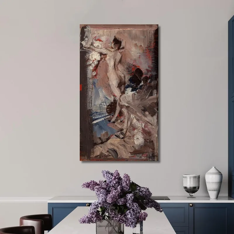 Etude De Nu Féminin Avec Peau De Tigre Giovanni Boldini
