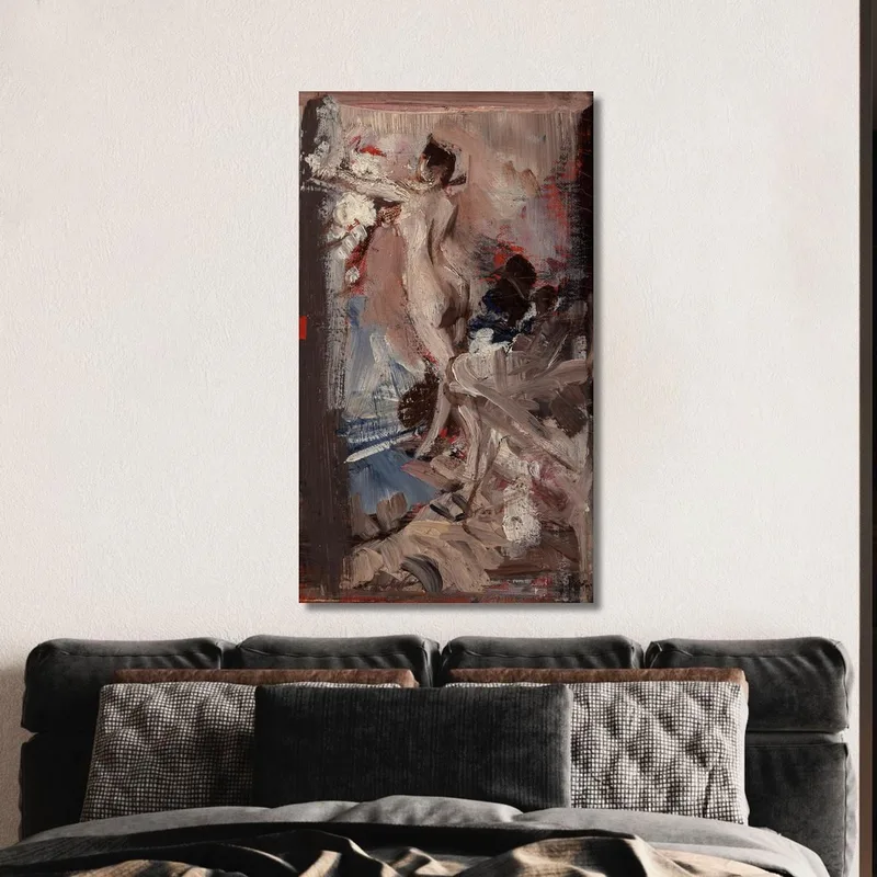 Etude De Nu Féminin Avec Peau De Tigre Giovanni Boldini