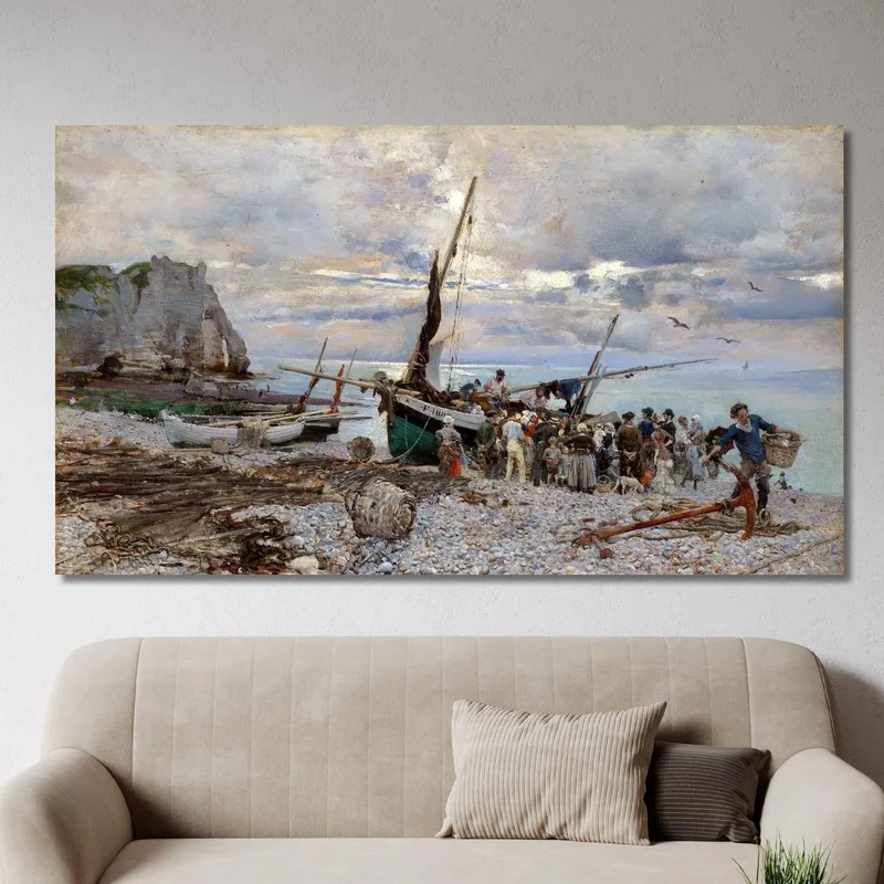 Ritorno Dei Pescherecci Étretat Giovanni Boldini