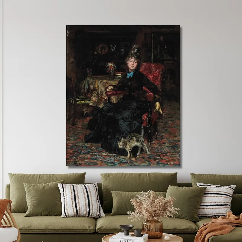 Señora Sentada Con Gato Giovanni Boldini
