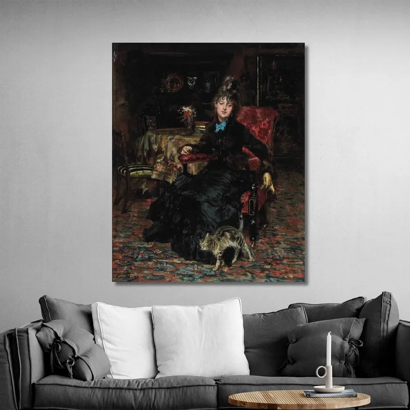 Señora Sentada Con Gato Giovanni Boldini