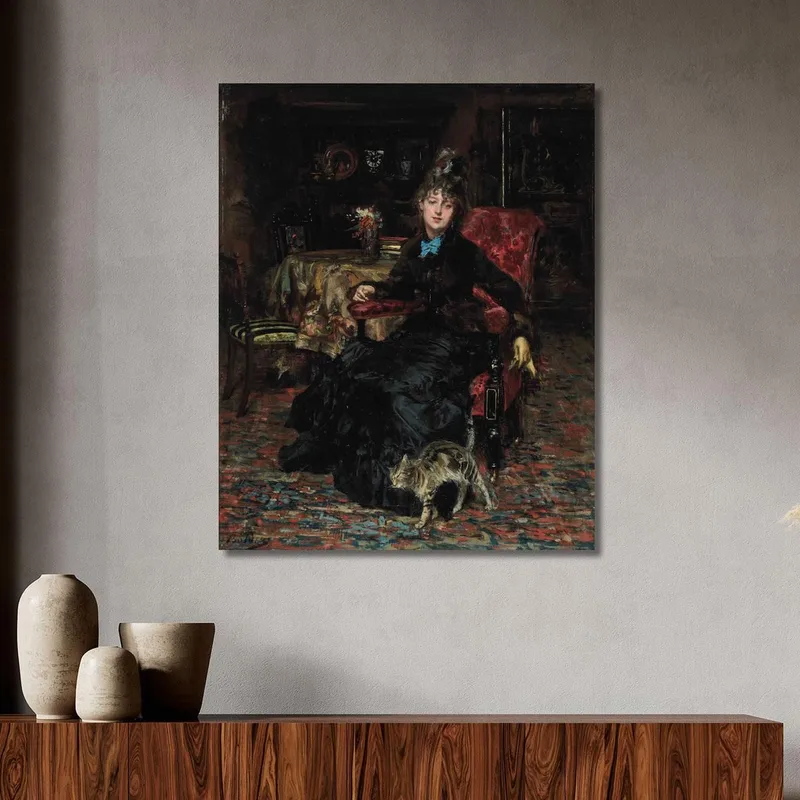 Señora Sentada Con Gato Giovanni Boldini