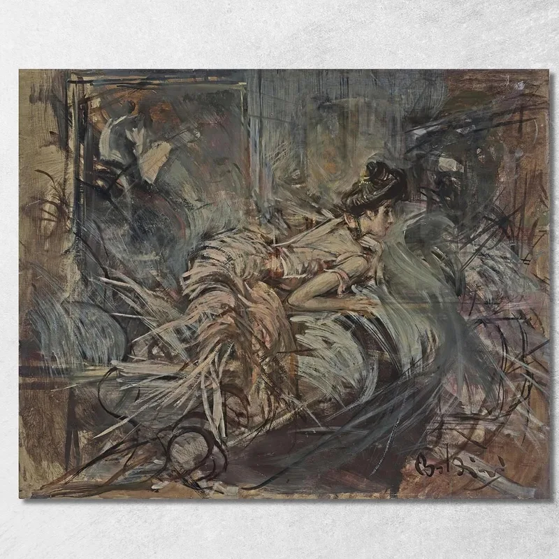 Il Modello Dell'Artista Giovanni Boldini quadro stampa su tela