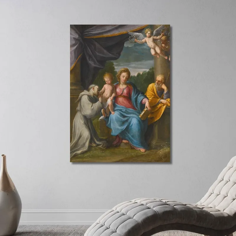 Sacra Famiglia Con San Francesco Guido Reni