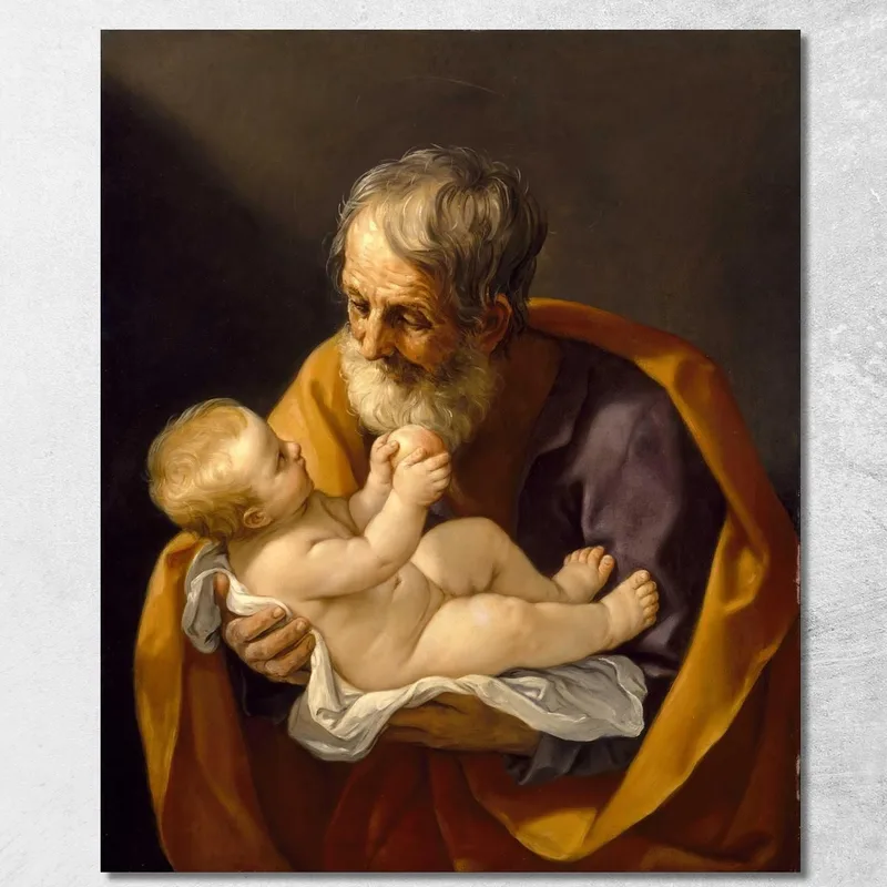 San Giuseppe E Il Bambino Gesù Guido Reni quadro stampa su tela