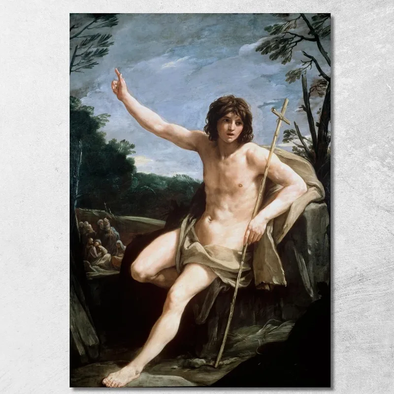 San Giovanni Battista Nel Deserto Guido Reni quadro stampa su tela