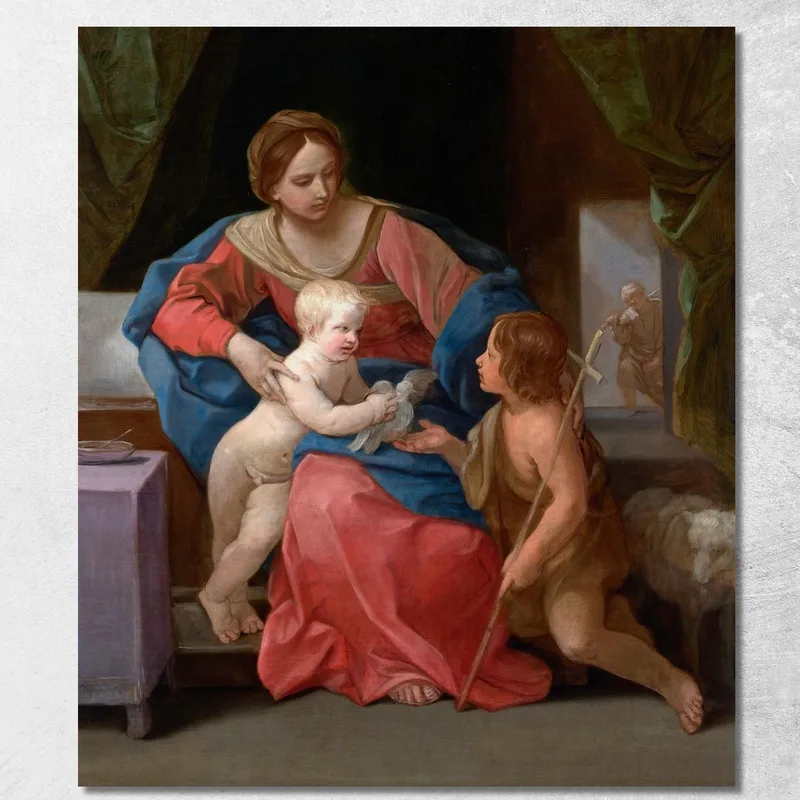 Vergine Con Il Bambino E San Giovanni Battista Guido Reni quadro stampa su tela