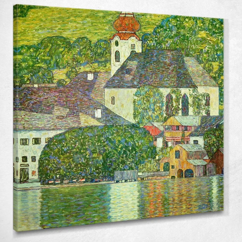 Chiesa Di Unterach Sull'Attersee Gustav Klimt quadro stampa su tela