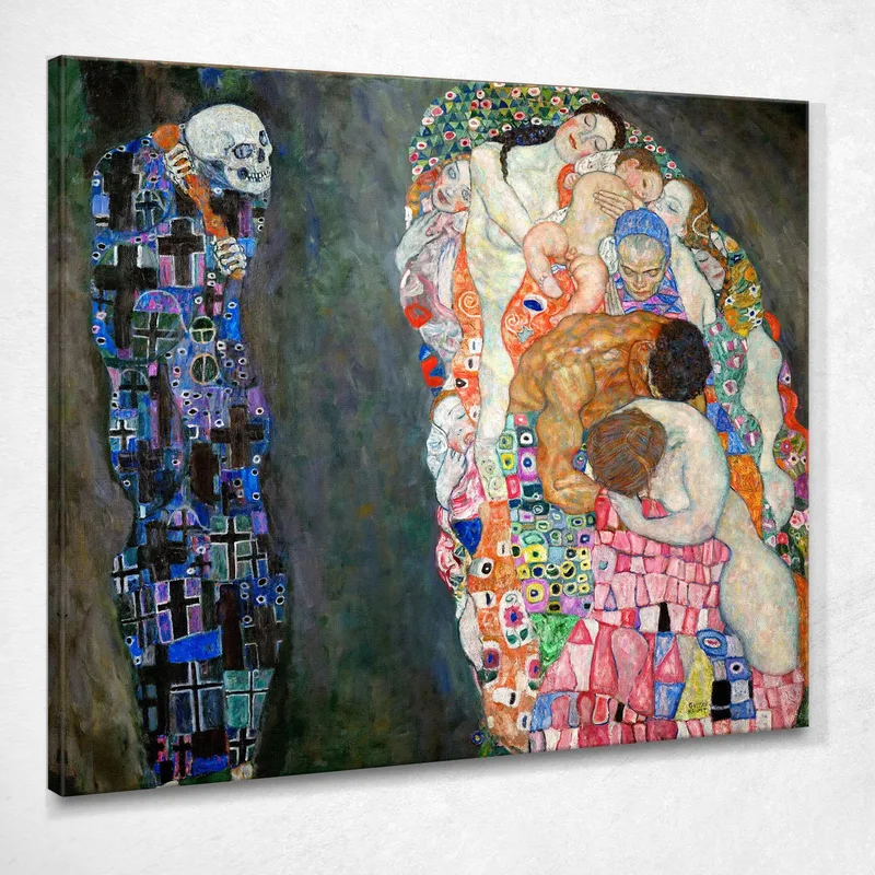 Morte E Vita Gustav Klimt quadro stampa su tela