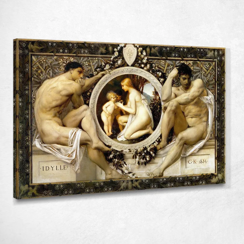 Idillio Gustav Klimt quadro stampa su tela