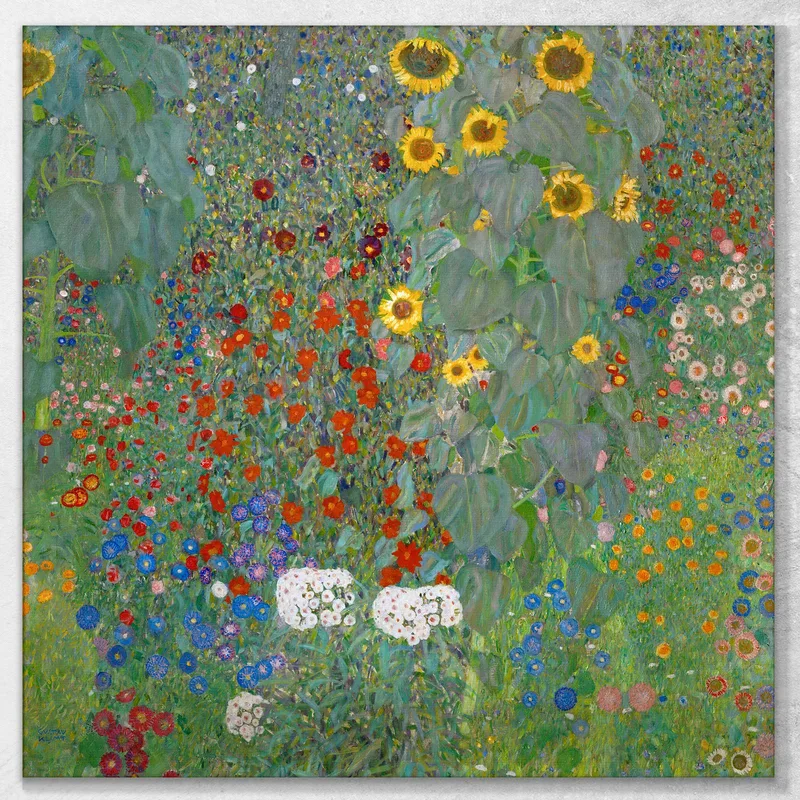 Giardino Con Girasole Gustav Klimt