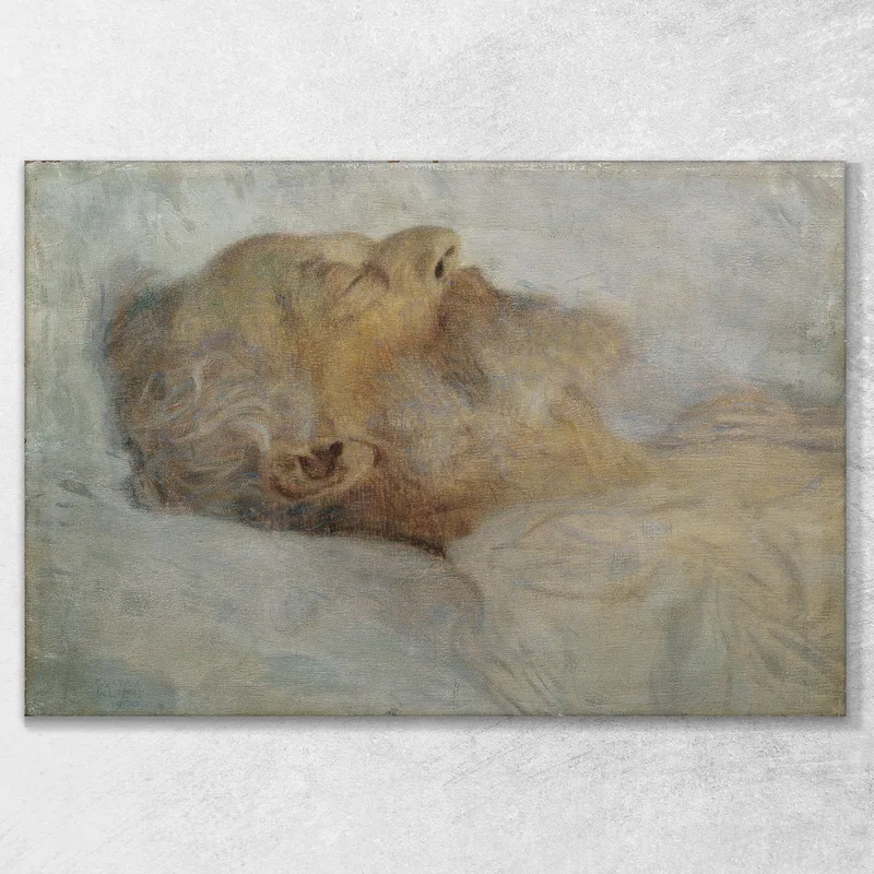 Anciano En Su Lecho De Muerte Gustav Klimt