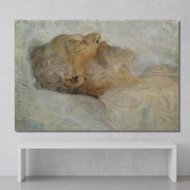 Anciano En Su Lecho De Muerte Gustav Klimt