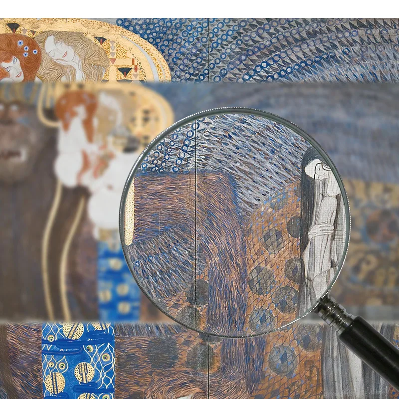 Beethovenfries Die Feindlichen Gewalten Tafel 1 Stirnwand Gustav Klimt