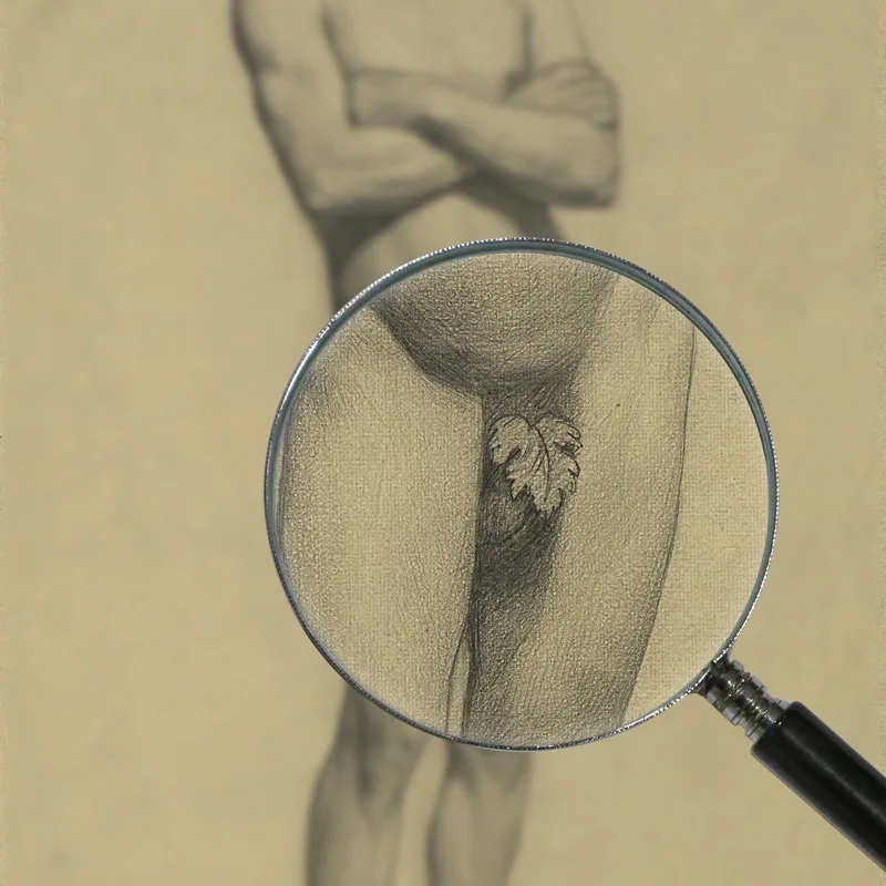 Academia Masculina Desnudo Con Brazos Cruzados Gustav Klimt