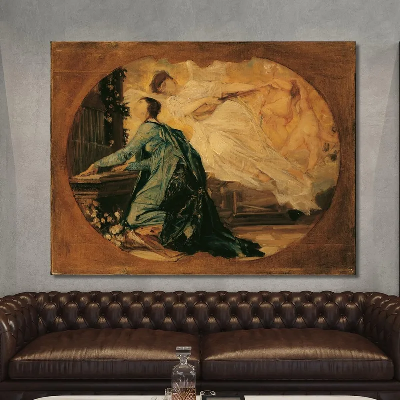 Orgelspieler Allegorie Der Kirchenmusik Gustav Klimt