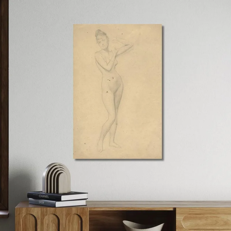 Desnudo Femenino De Pie Gustav Klimt