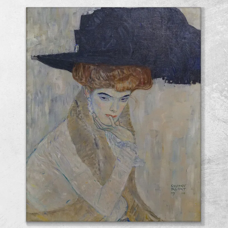 El Sombrero De Plumas Negras Gustav Klimt