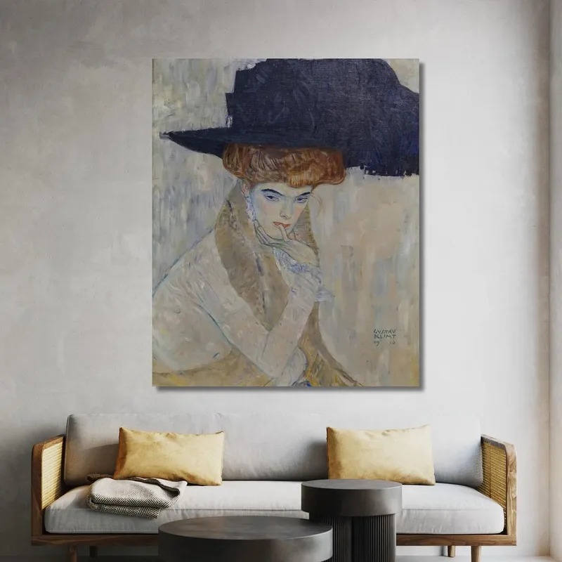 El Sombrero De Plumas Negras Gustav Klimt