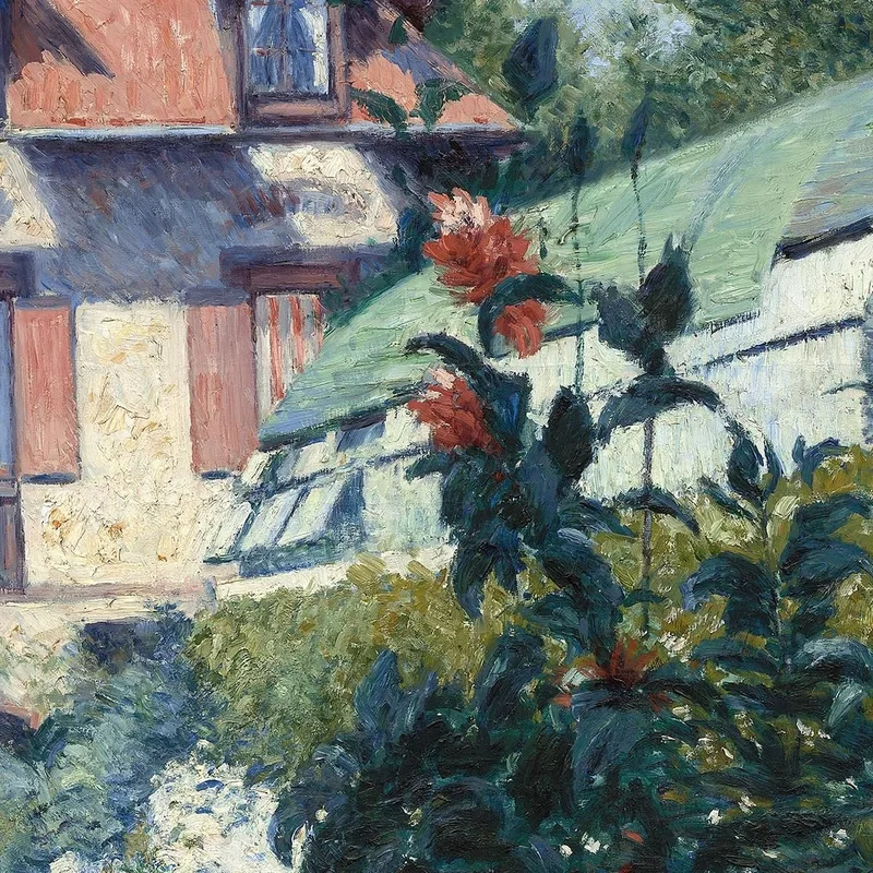 Dahlias Garden At Petit Gennevilliers Gustave Caillebotte