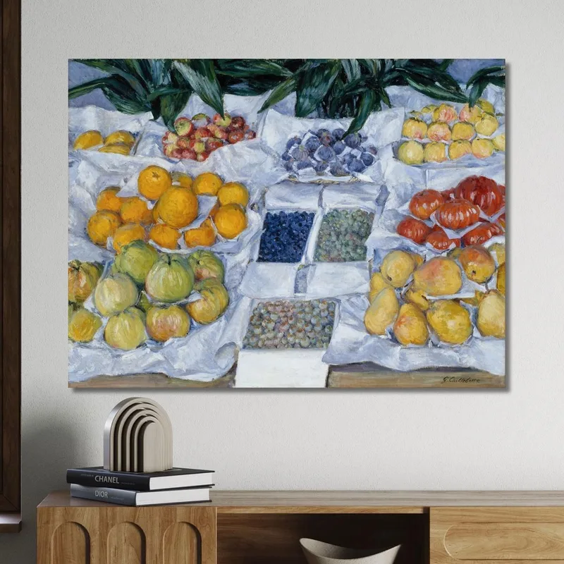 Fruta Exhibida En Un Soporte Gustave Caillebotte