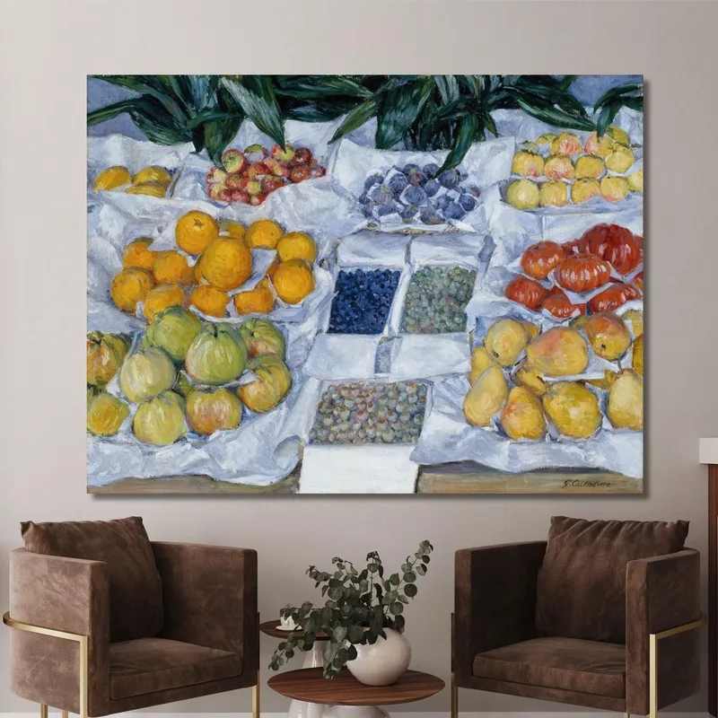 Fruta Exhibida En Un Soporte Gustave Caillebotte