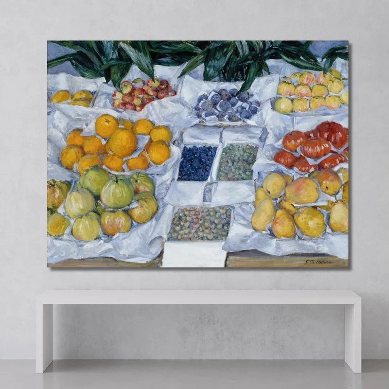 Fruta Exhibida En Un Soporte Gustave Caillebotte