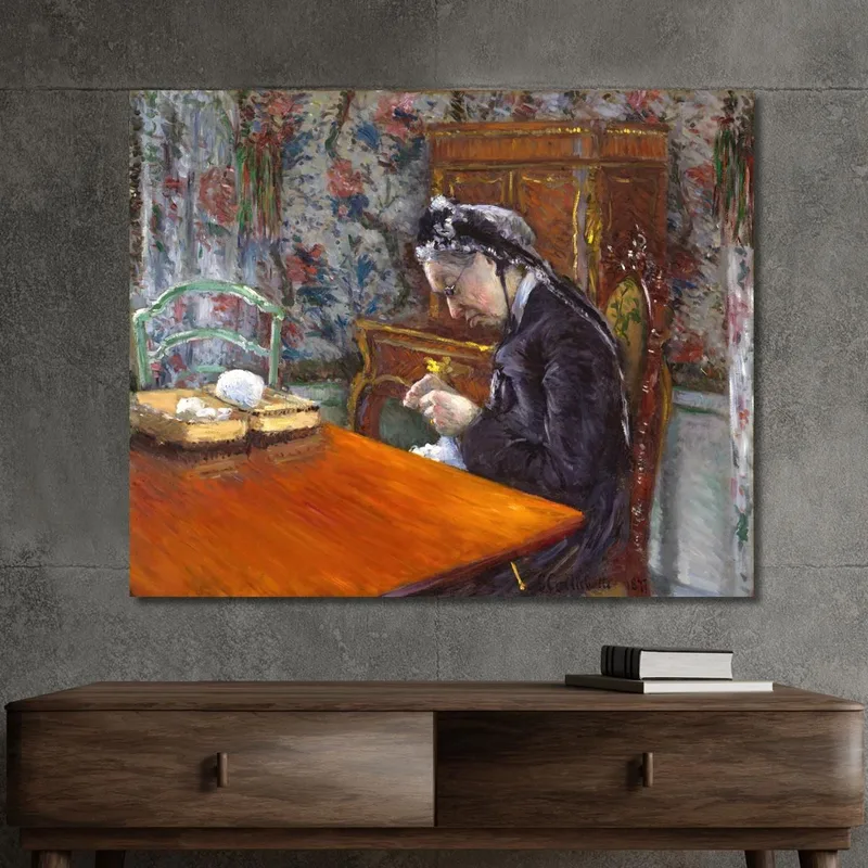 Miss Boissière Knitting Gustave Caillebotte