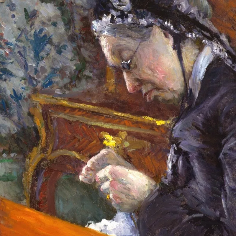 Miss Boissière Knitting Gustave Caillebotte