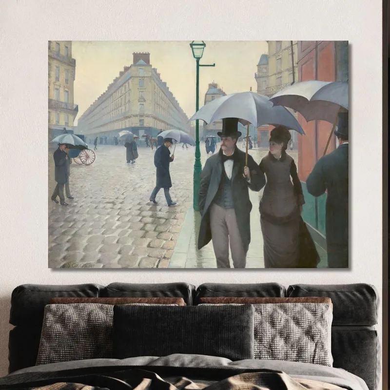 Parigi Street Giorno Di Pioggia Gustave Caillebotte