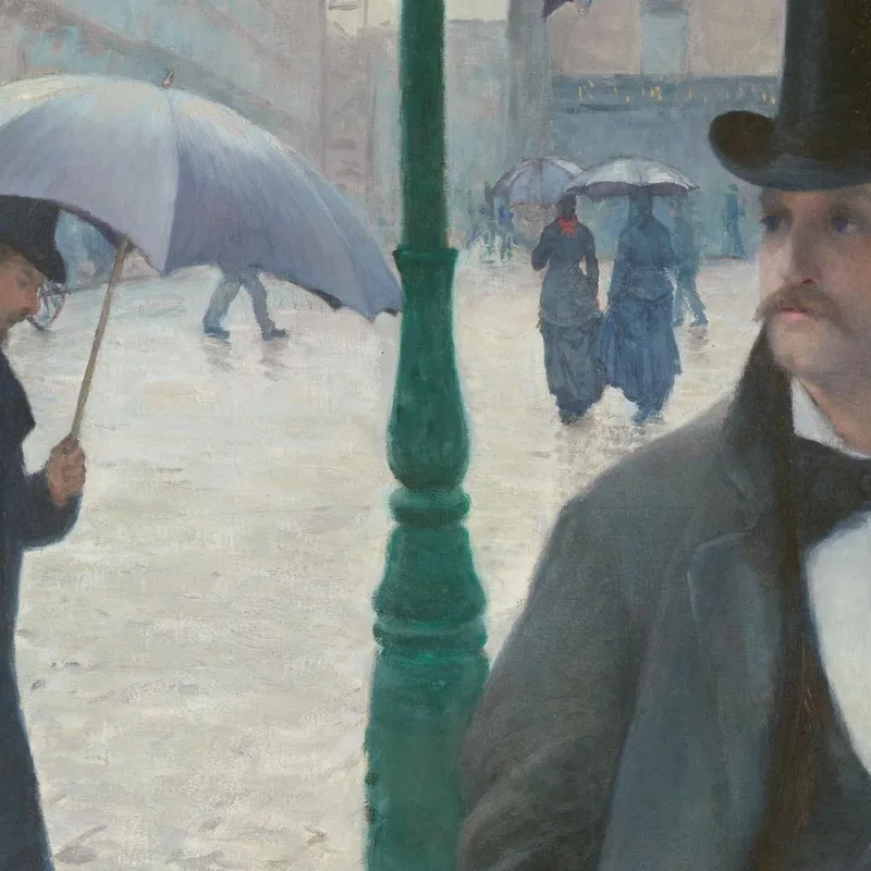 Parigi Street Giorno Di Pioggia Gustave Caillebotte