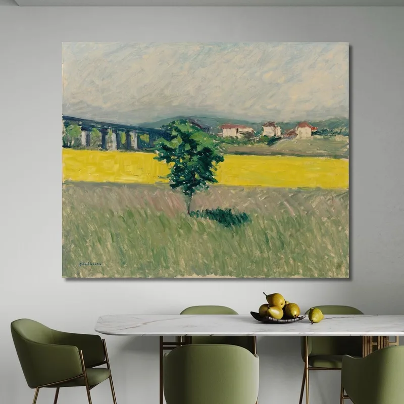 Prairie Au Pont D'Argenteuil Gustave Caillebotte