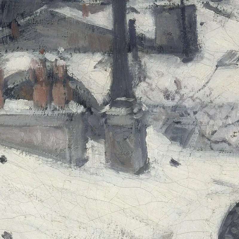 Rooftops In The Snow Snow Effect Gustave Caillebotte