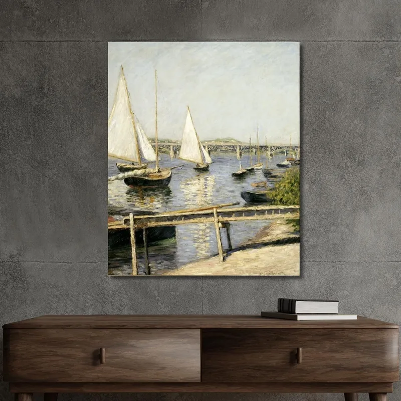 Sailing Boats At Argenteuil Gustave Caillebotte